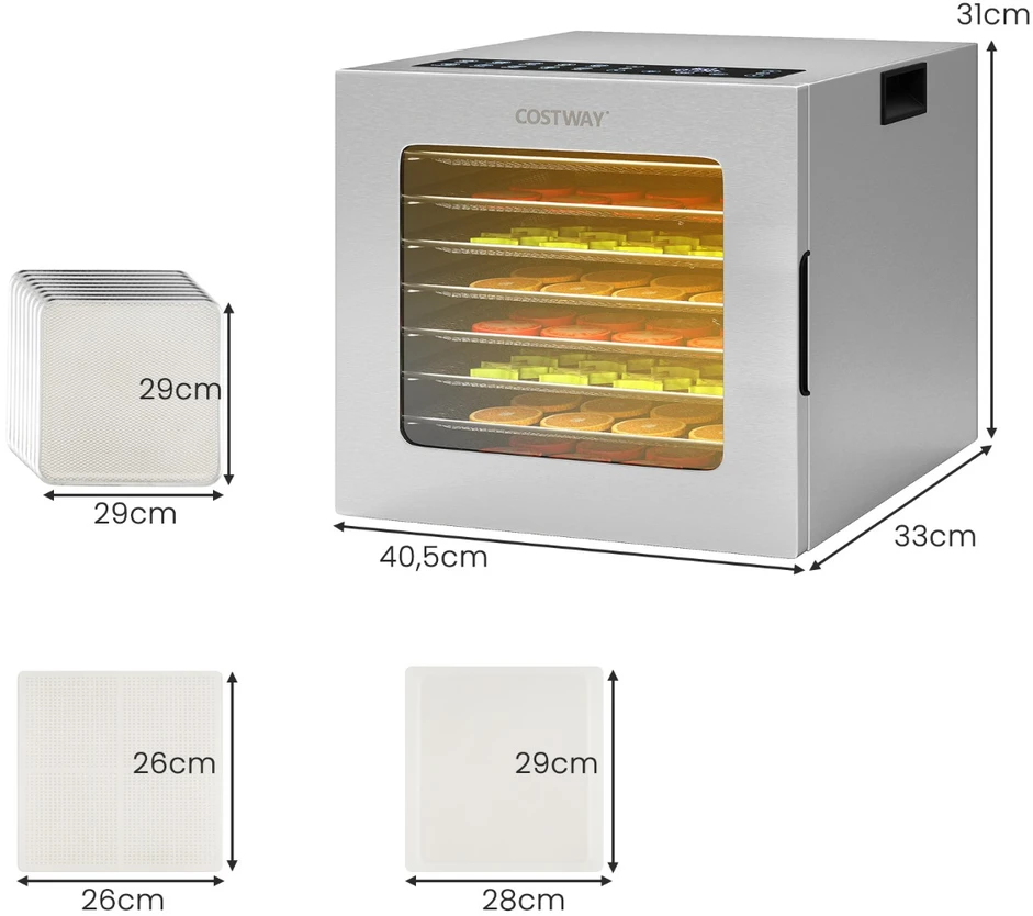 Promotion 850W Vaisių Džiovyklė su Laikmačiu