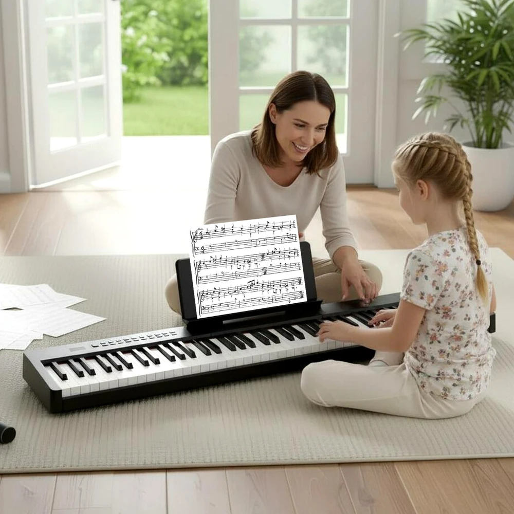 Promotion 88 klavišų pilno dydžio elektrinis pianinas juodas