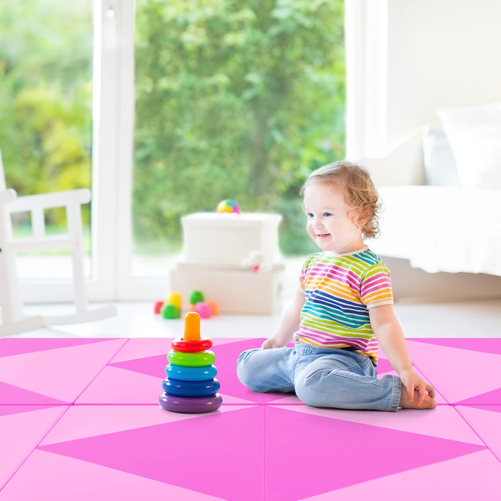 Promotion 8ft PU odos sulankstoma gimnastikos kilimėlis rožinė