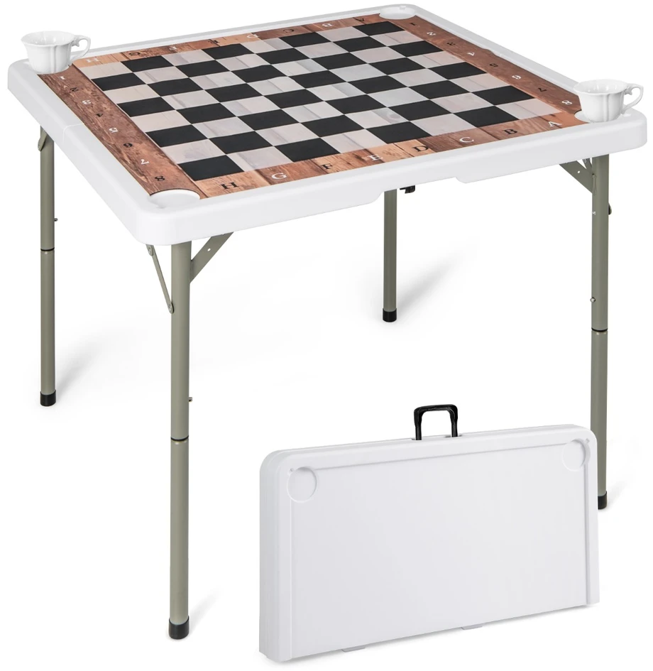 Promotion 90 cm sulankstomas šachmatų stalas su nuimamu kilimėliu
