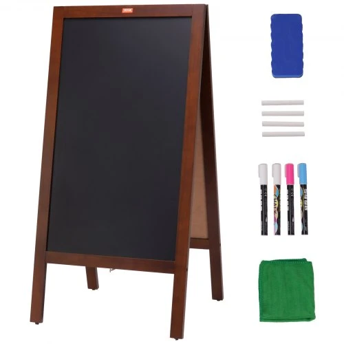 Koduva A formos kreidinė lenta VEVOR TSB-2040, dvipusė, ruda, 51 x 102 cm
