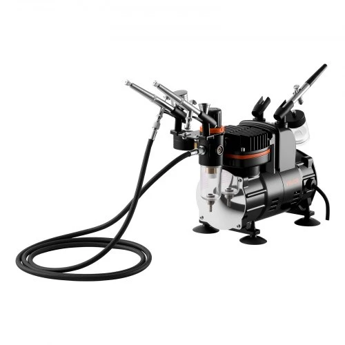VEVOR Aerografo rinkinys TC-80 su kompresoriumi, 120 W, 3 vnt.