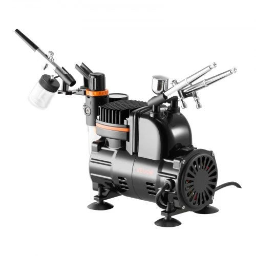 VEVOR Aerografo rinkinys TC-80 su kompresoriumi, 120 W, 3 vnt.