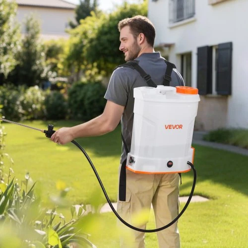 VEVOR Akumuliatorinis kuprinis purkštuvas XF-12M27-US, 12 l, baltas / oranžinis