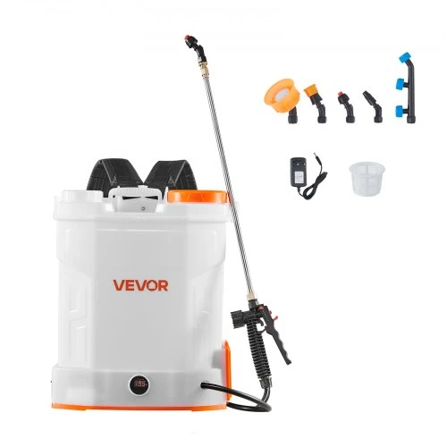 VEVOR Akumuliatorinis kuprinis purkštuvas XF-12M27-US, 12 l, baltas / oranžinis