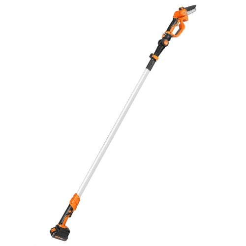 Koduva Akumuliatorinis teleskopinis genėtuvas ir mini grandininis pjūklas VEVOR ET2008, 20V 2Ah, 108-243 cm, 12,7 cm pjovimo storis