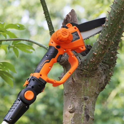 Koduva Akumuliatorinis teleskopinis genėtuvas ir mini grandininis pjūklas VEVOR ET2008, 20V 2Ah, 108-243 cm, 12,7 cm pjovimo storis