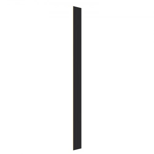 Koduva Akustinės sienų lamelių plokštės VEVOR, WPC, matinė juoda, 8 vnt., 245 x 17 cm