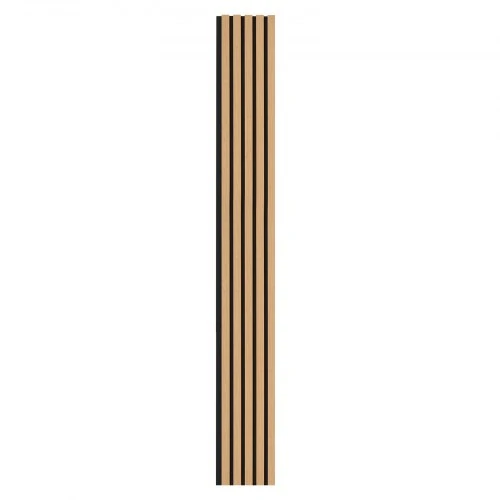 VEVOR Akustinės sienų plokštės su lentelėmis, MDF, šviesus ąžuolas, 240 x 20 x 2,1 cm, 4 vnt.
