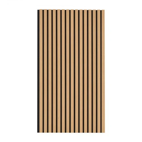 Koduva Akustinės sienų plokštės su lentjuostėmis VEVOR, MDF, šviesus ąžuolas, 120 x 60 cm, 4 vnt.