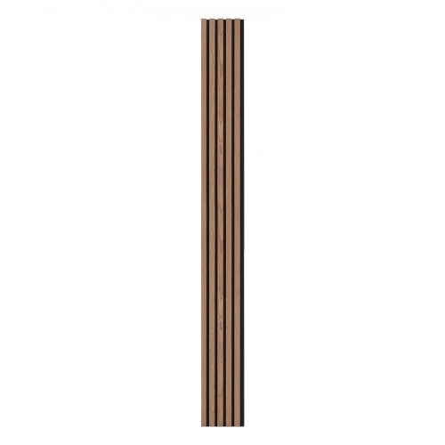 VEVOR Akustinės sienų plokštės su lentjuostėmis, MDF, riešuto spalvos, 4 vnt., 240 x 20 x 2,1 cm