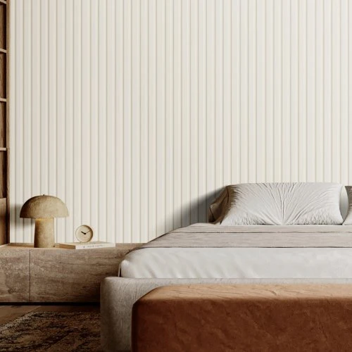 Koduva Akustinės sienų plokštės VEVOR, WPC, matinė balta, 8 vnt., 245 x 17 cm