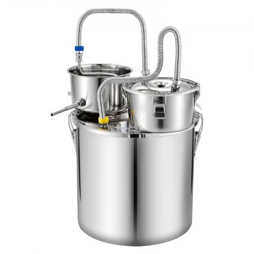 VEVOR Alkoholio distiliatorius, 30 l, su thumper indu, sidabrinis
