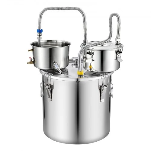 VEVOR Alkoholio distiliatorius, 30 l, su thumper indu, sidabrinis