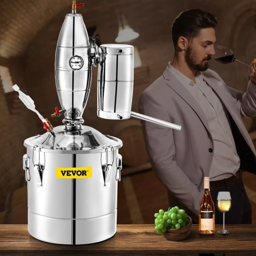 Koduva Alkoholio distiliatorius VEVOR, 70 l, su termometru ir fermentacijos baku
