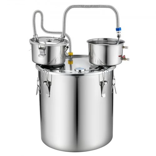 Koduva Alkoholio distiliatorius VEVOR su thumper indu, 50 l, nerūdijantis plienas, sidabrinis