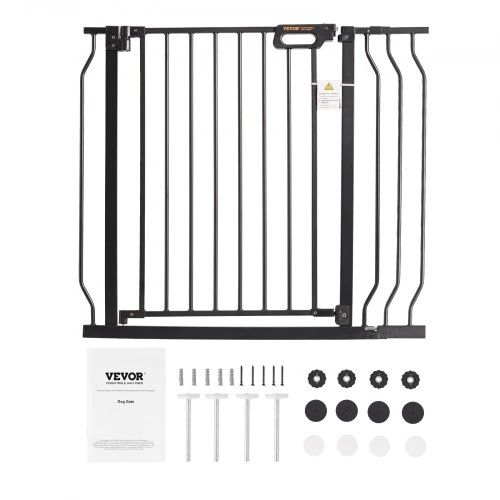 Koduva Apsauginiai varteliai VEVOR B3312, juodi, 75-99 x 76 cm