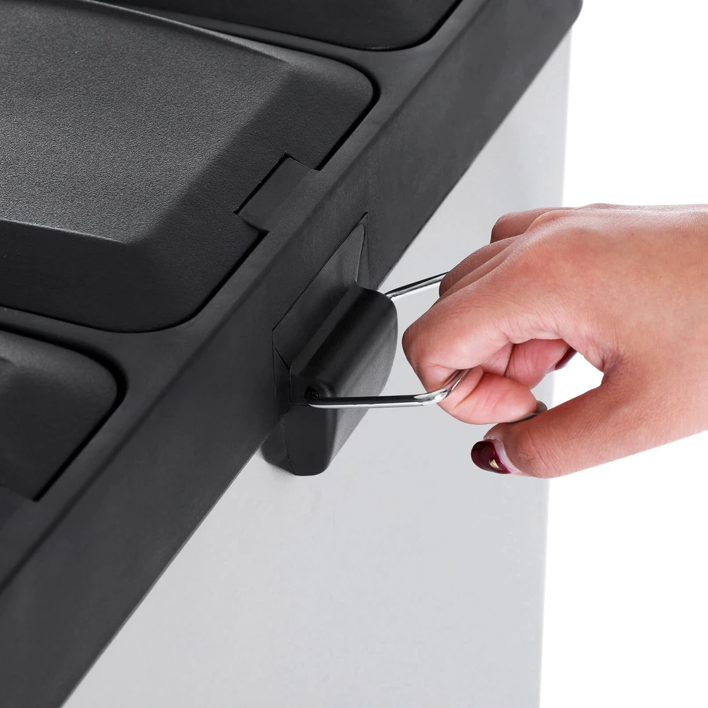 Koduva Atliekų rūšiavimo šiukšliadėžė, 54 l, 3 x 18 l, nerūdijantis plienas, sidabrinė
