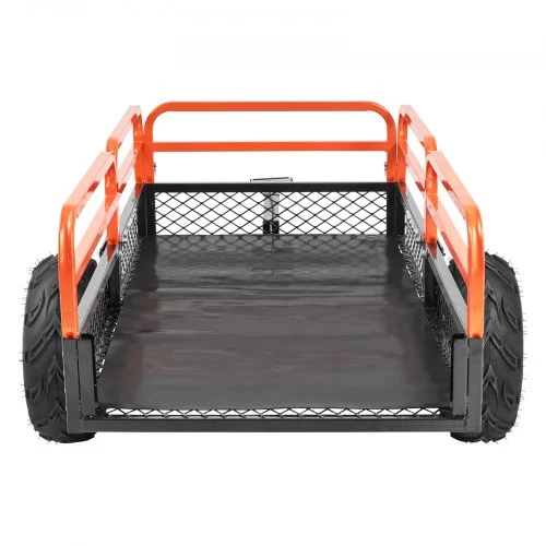 VEVOR ATV savivartė sodo priekaba TC4268, plieninė, juoda / raudona, 200 x 66 x 76 cm, iki 680 kg, 0,43 m³