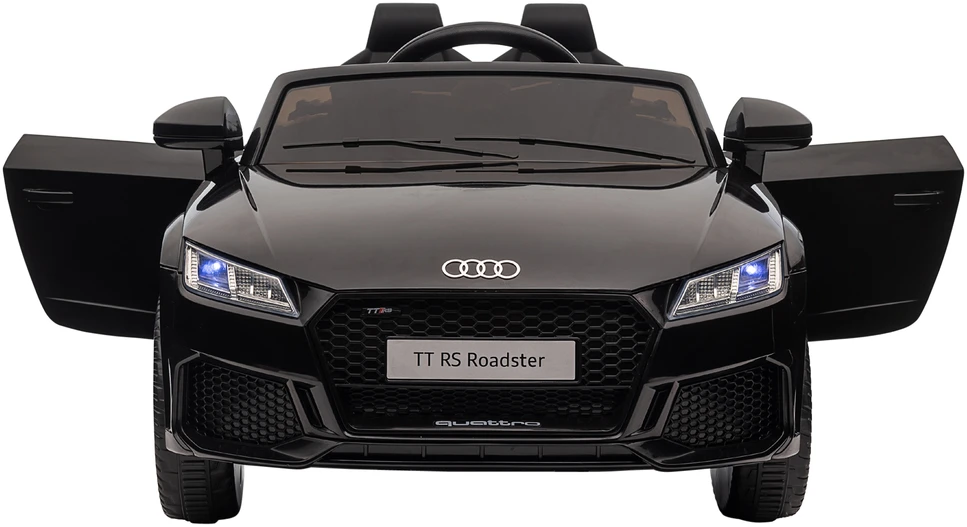 Aosom Audi elektrinis vaikų automobilis, juodas, 102 x 60 x 44 cm, 3–5 m.