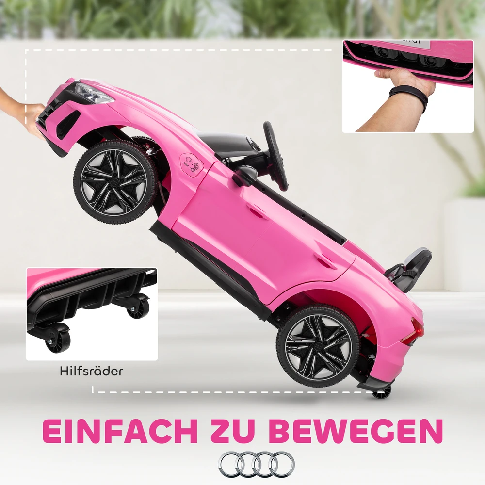 Koduva Audi RS E-tron GT vaikiškas elektrinis automobilis, rožinis, 103 x 58 x 41 cm
