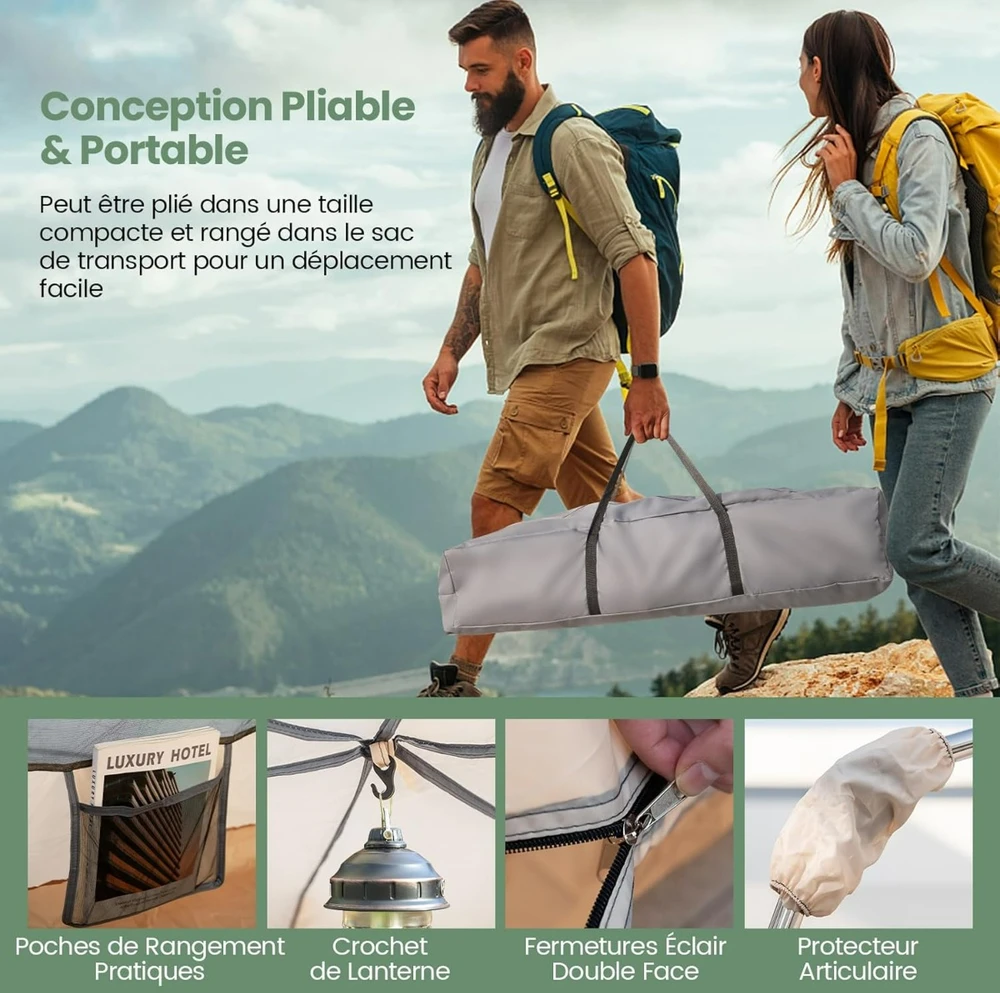 Promotion Automatinė Kempingo Palapinė 4-6 Žmonėms Su Dvigubu Stogu