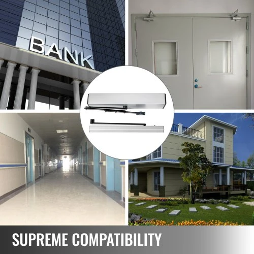 VEVOR Automatinis varstomų durų atidarytuvas, 50 W, 110-240 V, aliuminio lydinys, 52 x 9 x 8 cm
