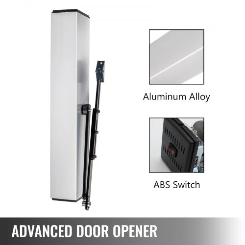 VEVOR Automatinis varstomų durų atidarytuvas, 50 W, 110-240 V, aliuminio lydinys, 52 x 9 x 8 cm