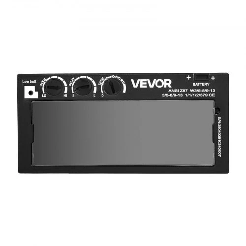 Koduva Automatiškai tamsėjantis suvirinimo lęšis VEVOR TC108S, 108 x 51 mm, atspalvis 5-13