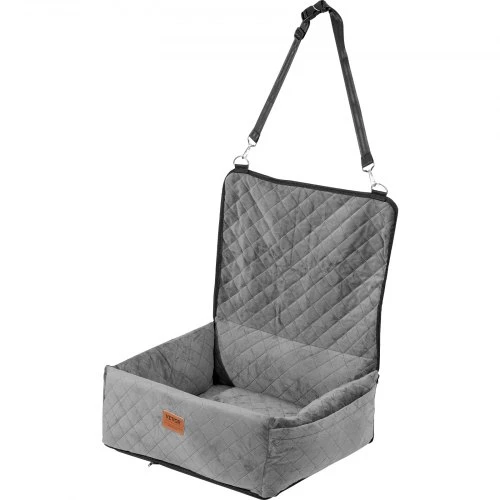 VEVOR Automobilinė kėdutė šuniui, pilka, 60 x 50 x 19 cm, iki 18 kg