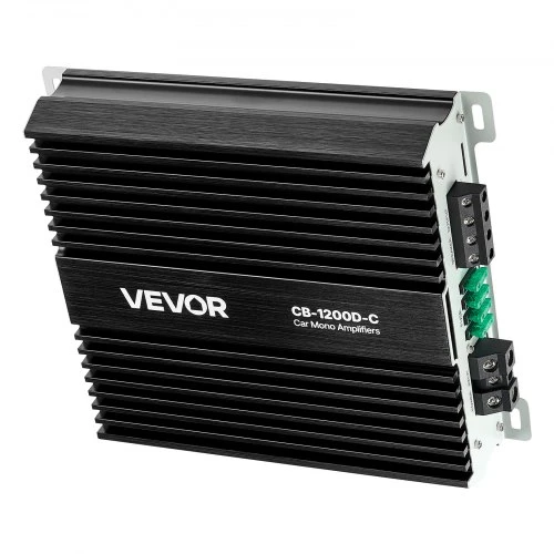 VEVOR Automobilinis monoblokinis stiprintuvas CB-1200D-C, 1200 W RMS, Class D, 1 kanalo, DC 9-16 V