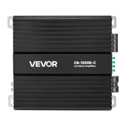 VEVOR Automobilinis monoblokinis stiprintuvas CB-1200D-C, 1200 W RMS, Class D, 1 kanalo, DC 9-16 V