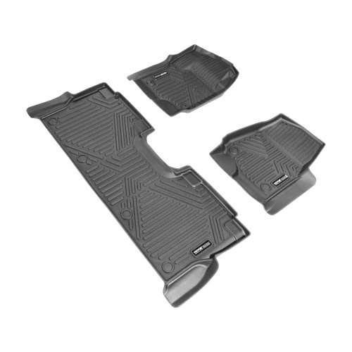 VEVOR Automobilio grindų kilimėliai Ford F250/F350/F450/F550 Super Duty Crew Cab 2017-2025, 3 vnt., juodi