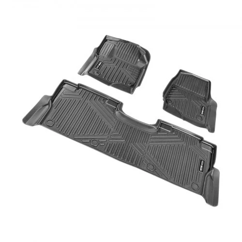 VEVOR Automobilio grindų kilimėliai Ford F250/F350/F450/F550 Super Duty Crew Cab 2017-2025, 3 vnt., juodi