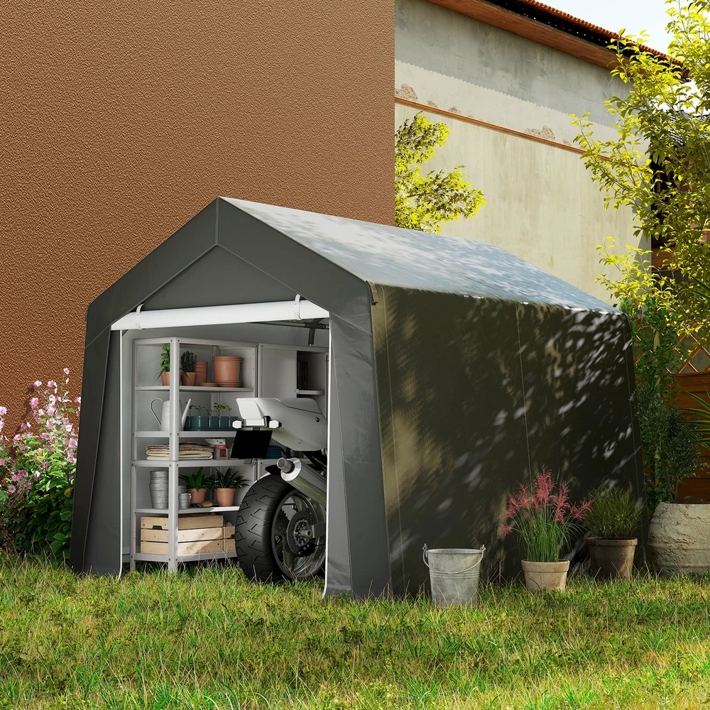 Aosom Automobilio pastogės palapinė, 3 x 3 m, tamsiai pilka