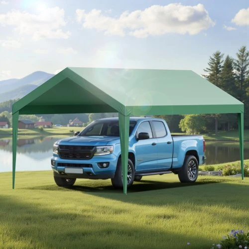 VEVOR Automobilio stoginės atsarginė danga SXYQCPBL10X20, 3 x 6 m, tamsiai žalia, rėmas nepridedamas