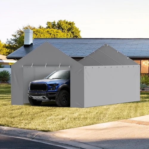 Koduva Automobilio stoginės pakaitinis uždangalas VEVOR, pilkas, 600 x 395 cm