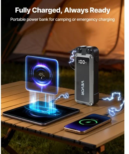 VEVOR Automobilio užvedimo starteris CP-F87, 4000 A, 12 V, 24000 mAh