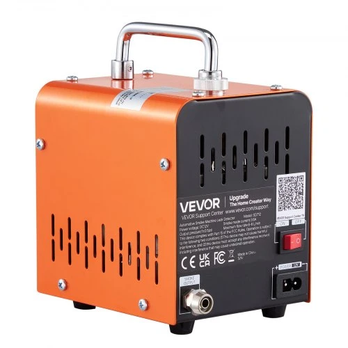 VEVOR Automobilių dūmų nuotėkio detektorius SD712, DC 12 V, juodas/oranžinis
