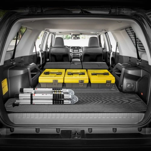 VEVOR Bagažinės kilimėlis Toyota 4Runner 7 vietų 2011-2024 be ištraukiamo padėklo, TPE, juodas, 146 x 94 cm