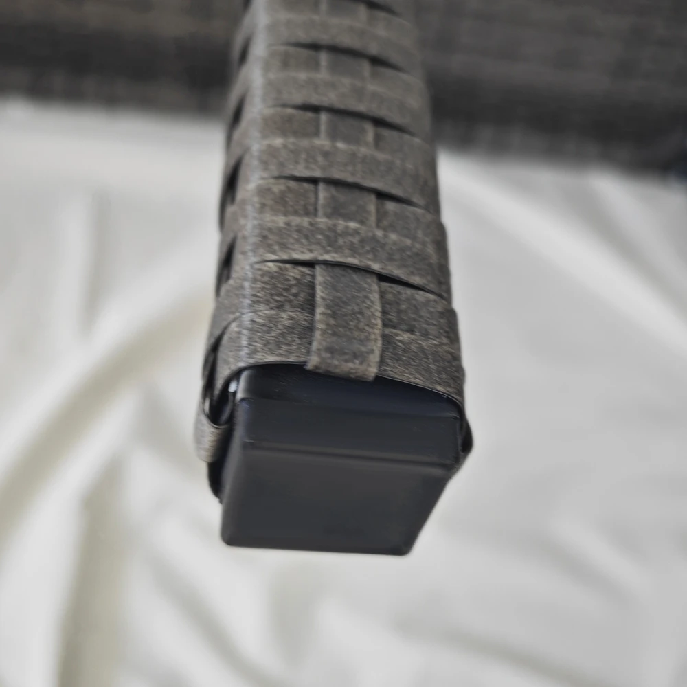Aosom Balkono stalas, pusapvalis, poliratano ir metalo, pilkas, 100 x 50 x 74 cm