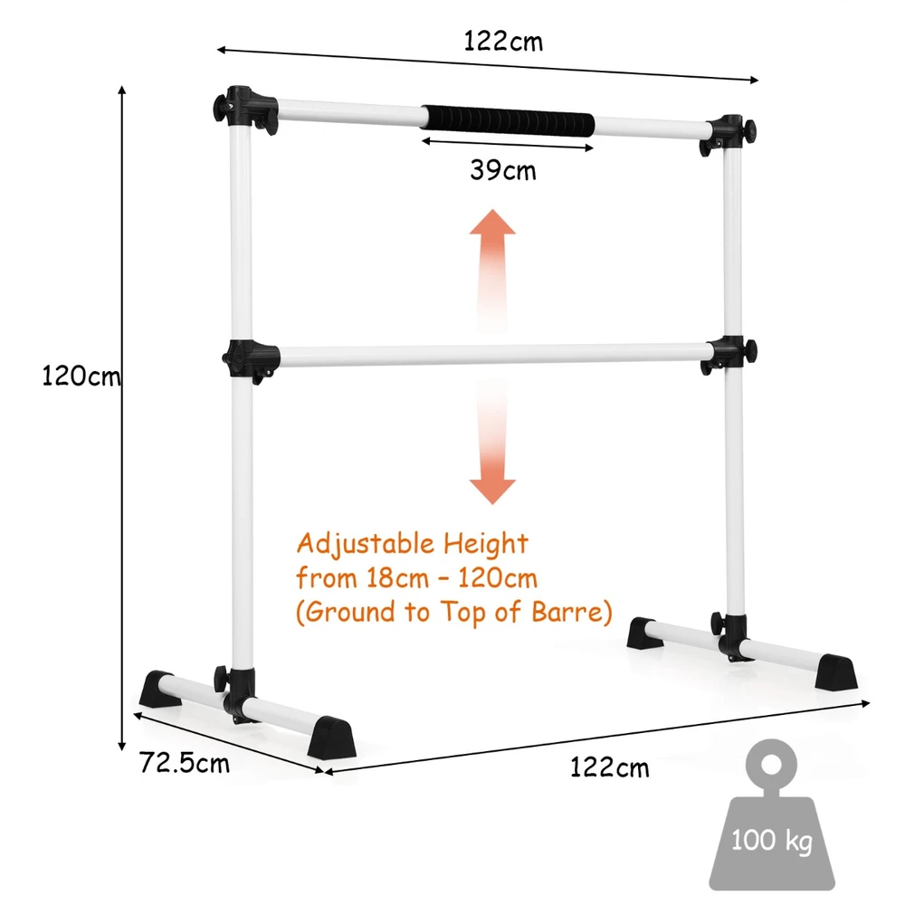 Promotion Ballet barre, pilka, 124,5 x 71,1 x 119,4 cm