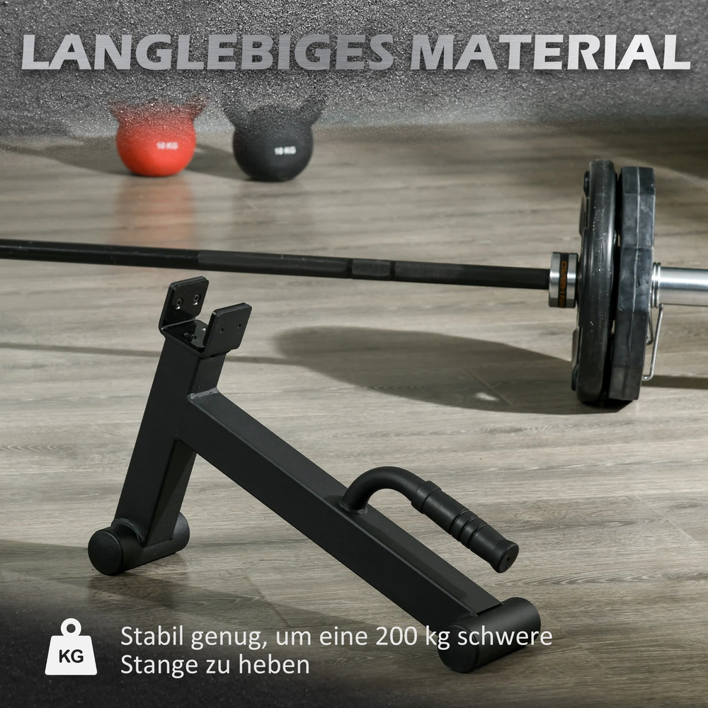 Aosom Barbell jack, juodas, 50 x 12 x 33 cm, 200 kg