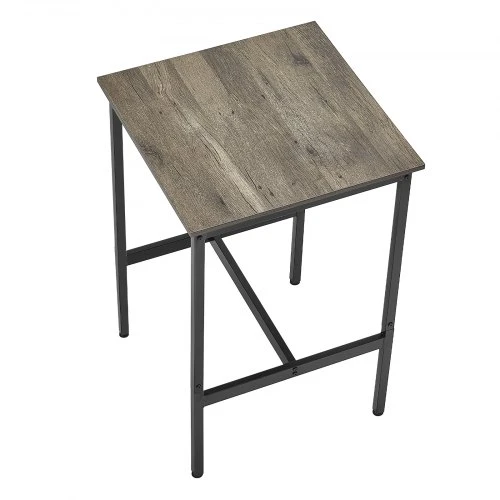 Sofa VEVOR Baro stalas, MDF plokštė ir metalinis rėmas, rusvai rudas ir juodas, 61 x 61 x 91 cm