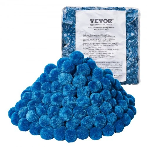 VEVOR Baseino filtro rutuliukai smėlio filtrui, 1,4kg, mėlyni, poliesterio pluoštas, su skalbimo maišeliu