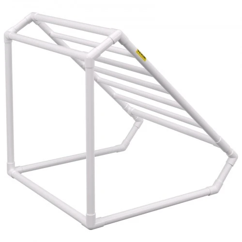 VEVOR Baseino rankšluosčių stovas, PVC, baltas, 8 skersiniai, 138 x 138 x 140 cm