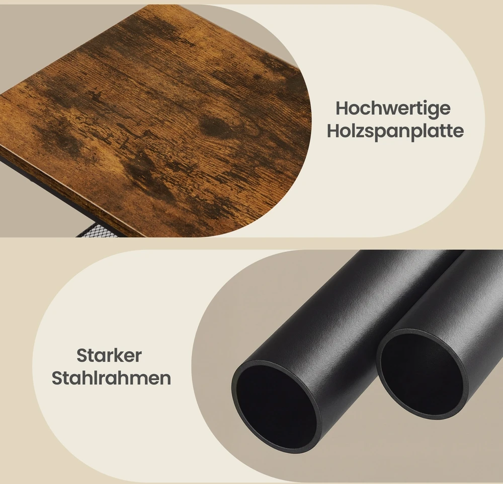 Koduva Batų lentyna iš metalo, 3 aukštų, 30 x 75 x 50,5 cm, ruda-juoda