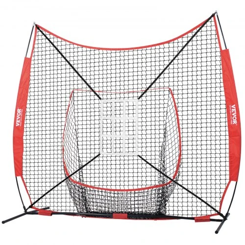 VEVOR Beisbolo ir softbolo treniruočių tinklas, 213 x 213 cm, 12 kamuoliukų, stovas, surinktuvas ir krepšys
