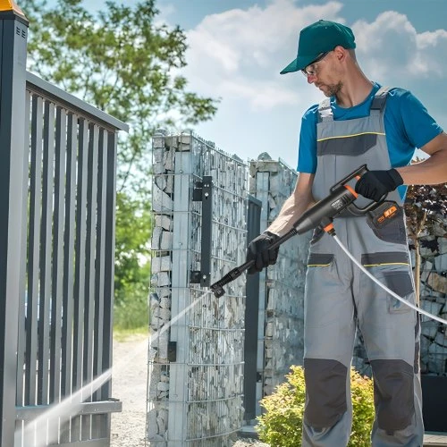 VEVOR Belaidis aukšto slėgio ploviklis XS-002, 220 W, 21 V, su 4,0 Ah akumuliatoriumi ir 6 viename antgaliu