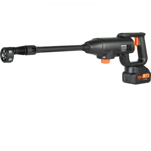 VEVOR Belaidis aukšto slėgio ploviklis XS-002, 220 W, 21 V, su 4,0 Ah akumuliatoriumi ir 6 viename antgaliu